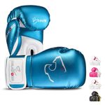 BRAVOSE Alpha Velcro Boxing Gloves Mens, Women for Entry Level Boxers for Punching Bag Training & Sparring MMA Kick Boxing Muay Thai Made By Premium PU Leather with Ventilated Palm 10oz 12oz 14oz 16oz