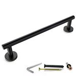 SAYONEYES Matte Black Towel Bar 16 Inch – Heavy Duty Stainless Steel SUS304 Towel Holder Rack for Bathroom, Kitchen, Bedroom Wall Mounted - Single Layer Shower Towel Hanger Rod