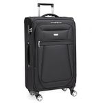 Aerolite Large 30in Ultra Strong & Light Reinforced Lightweight 8 Wheel Eco Friendly Travel Checked Check in Hold Luggage Suitcase with TSA Lock (Black)