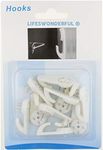 10pcs - White Picture Hanger Hooks – Ideal for Hanging Frames On Brick, Hollow Cavity, Drywall or Plasterboard - by Lifeswonderful