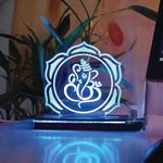 TrippyGifts Wood, Acrylic, Ganesh ji Acrylic 3D Optical Illusion Night Lamp | RGB 7 Colors Auto Colour Changing LED Night Light | for Home and Office Use, Best for Gift Multi Colour with Remote