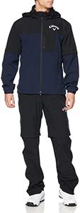 Callaway C23989100 Men's Classic Set Up Rain Wear (Stretch, Waterproof, Moisture Permeable, Windproof), Golf, 1120_navy, LL