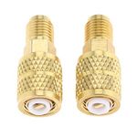 gohantee 2 Pcs R410A Straight Swivel Adapters, 5/16" SAE Female × 1/4" SAE Male R410A Air Conditioner Adapter for Mini Split System A/C, HVAC and Refrigeration Service