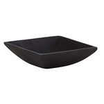 47th & Main Durable Black Cast Iron Bowl, Medium, Square,58 Fluid Ounces