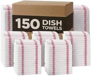 Avalon Kitchen Dish Towels, Cotton Kitchen Towels, Red, 15x25,150 Pack