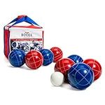 Franklin Sports Bocce Ball Set - 8 All Weather 90mm Bocce Balls, 1 Pallino and Carrying Case - Beach, Backyard Lawn or Outdoor Party Game - American Set