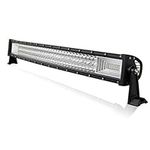 AUXTINGS 32 inch 405W Curved Triple Row 7D Led Work Light Bar Spot Flood Combo Beam DC 12V-24V 6000k Offroad Vehicles 4x4 Atvs Utvs