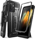 SUPCASE Unicorn Beetle Pro Series Case Designed for Samsung Galaxy S21 Ultra 5G (2021 Release), Full-Body Dual Layer Rugged Holster & Kickstand Case Without Built-in Screen Protector(Black)