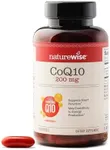 NatureWise CoQ10 200mg Softgels, High Potency Ubiquinone - Coenzyme Q10 Supplement - Antioxidant for Heart Health + Energy - Vegan, Non-GMO, Gluten-Free - 90 Softgels[3-Month Supply]