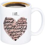 Best Friend Gift, Gifts for Her, Cheer Up Gift, Hug Mugs I am... Mug, Motivational, Inspirational Gift, I Love You Mug, Positivity Coffee Mugs for Friend Besties Sister