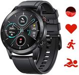 HONOR MagicWatch 2 46mm Smart Watch Heart Rate,Stress +SpO2 Monitor, Bluetooth Call,GPS 5ATM Waterproof, Exercise Modes Fitness Activity Tracker, For Android Phone,Black