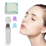 Ultrasonic Skin Scrubber Facial Cleaner – Deep Cleansing Exfoliator with Ion Technology, Blackhead Remover, and Lifting Massager for Glowing Skin