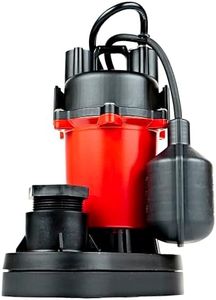 Red Lion RL-SP50T 115-Volt, 1/2 HP, 3523 GPH Aluminum and Thermoplastic Sump Pump with Tethered Switch and 8-Ft. Cord, Red, 14942742