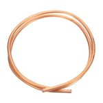 MECCANIXITY Copper Tube 1/4'' OD x 3Ft 1/64" T Refrigeration Flexible Pipe Seamless Hollow Metal Soft for Air Conditioners Refrigerators and Other Equipment