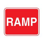 RAMP Parking Sign PVC Waterproof Metallic Matte Finishing Safety Signature for Walls Removable