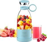 Portable Blender, USB Rechargeable Mini Juicer Blender, Electric Juicer Bottle Blender Grinder Mixer Blender for Juices, Shakes and Smoothies, Fruit Juicer Machine(420ml)