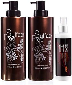 Argan Oil From Morocco Sulphate Free Shampoo (1000ml), Conditioner (1000ml) and 11 In 1 Hair Treatment Spray (250ml) Trio Pack