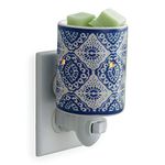 Candle Warmers Etc Plug in Scented Wax or Essential Oil Warmer Indigo Porcelain