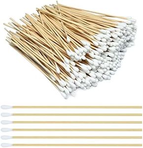 Pack of 400 Cotton Buds, 15 cm Long Cotton Buds, Cotton Buds with Long Handle, Long Wooden Sticks, Cotton Buds for Cleaning Camera and Keyboard, Make-Up, Polishing Jewellery