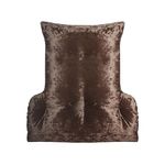 Lancashire Textiles Back Support Lumbar Cushion in Crushed Velvet – Hollowfibre Filled T-Shaped Lightweight Pillow – Comfort Support for Armchair (Size -58 X 69 X 12 cm; Colour- Champagne)