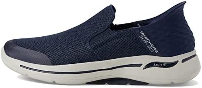 Skechers Women's Gowalk Arch Fit Slip-ins-Athletic Slip-on Casual Walking Shoes with Air-Cooled Foam Sneaker, Navy, 7 X-Wide
