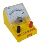 Om Meters EDM-80 Desk Stand Analog 0-50V DC Voltmeter (Yellow)