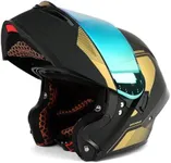Orthrus Modular LED Full Face Motorcycle Helmet - DOT Approved, Flip-Up Dual Visor Design for Motorbikes, Street Bikes, Mopeds, Racing, Commuting - Unisex Adult
