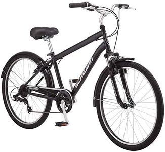 Schwinn Suburban Adult Classic Comfort Bike, Mens and Womens, 26-Inch Wheels, 7 Speed Drivetrain, 17-Inch Steel Frame, Alloy Linear Hand Brakes, Black