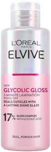 L'Oréal Paris Rinse-Off Treatment For Dull Hair, Elvive Glycolic Gloss 5 Minute Lamination With 17% Gloss Complex, Fills Hair Fibres For Instant Silkiness And Long-Lasting Smooth Shine For Days, 200ml