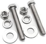 (10 Sets) 5/16-18x2-1/2" Stainless Steel Hex Head Screws Bolts, Nuts, Flat & Lock Washers, 18-8 (304) S/S, Fully Threaded by Bolt Fullerkreg