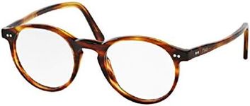 Ralph Lauren PH2083 5007 48M Havana Striped Round Eyeglasses For Men+ BUNDLE with Designer iWear Eyewear Kit