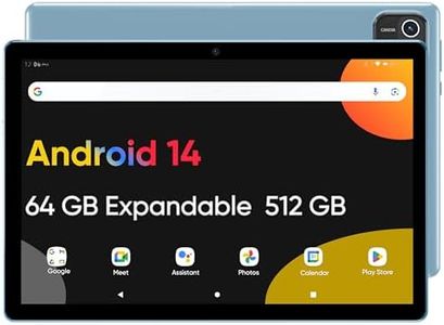 2024 Tablet 10 inch, Android 14 Tablets, 64GB+512GB Expand, 2.0GHz Processor, HD IPS TouchScreen Display, 6000mAh Battery, 5GHz+2.4GHz Dual WiFi,Bluetooth 5.0,GPS, Split Screen Support, Dual Cameras
