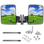 10L0L Golf Cart Mirrors Side View, Universal Golf Cart Side Mirror for EZGO Yamaha Club Cart - 2 Side Mirrors