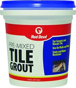 Red Devil Pre-Mixed Tile Grout Tub 473 ml, White, 0428
