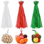 Frcctre 300 Pack Plastic Mesh Bag, Reusable Nylon Produce Mesh Bags Packaging Net, Plastic Fruit Vegetable Storage Bags Onion Bags Seafood Boil Bags for Shellfish Crab Cooking Mesh Bags