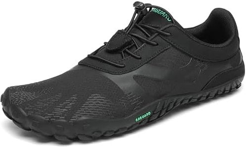 SAGUARO Chaussures de Trail Homme Femme Chaussures Minimalistes Légère Flexible Chaussures Aquatiques Souple Confortable Barefoot Shoes pour Running Gym Training Fitness, Noir 41 EU