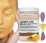 Ouhans Jelly Mask Powder for Facials,24k Gold Jelly Face Mask,Professional Peel off 24K Gold Gel Facial Mask