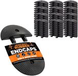 Xpose Safety Rubber End Caps for 6 Ft Speed Bumps (Set of 45) – Modular Interlocking Accessories for Driveways, Roads, and Parking Lots