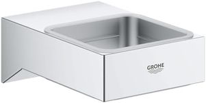 GROHE Selection Cube Glass/Soap Dish Holder Chrome 40865000