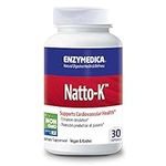 ENZYMEDICA - Natto-K (30 Capsules) | Therapeutic Enzymes Supplements | Nattokinase Systemic Proteolytic Enzymes Blend for Cardiovascular Health, Nutrient Supplements, Gut Health Supplement, Vegan