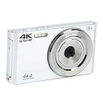 16X Digital Zoom Camera, High Resolution, Built in Fill Light, Data Transmission, Easy to Use, 44MP, 4K, USB Cable, English Instructions (Silver)