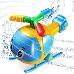 Helicopter Water Sprinkler for Kids, Spinning Sprinkler for Yard, Sprays Water 15 Feet High for Summer Outdoor Play