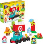 MEGA BLOKS Fisher-Price Toddler Building Blocks, Green Town Grow & Protect Farm with 51 Pieces, 3 Figures, Kids Age 1+ Years, HDL07