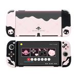 GeekShare Protective Case for Switch OLED, Slim Cover Case, Separable Soft Silicone Protective Shell for Joycon with 2 Thumb Grip Caps- Sweetheart Skull