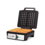 Salter EK5848 Waffle Maker Machine – Non-Stick Dual Waffle Iron Plates, Deep Fill Belgian & American Waffle Machine, Adjustable Temperature Control, Cool Touch Handle, Savoury Snacks & Desserts, 1600W