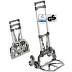 ATHLON TOOLS Aluminium Stair Climber Sack Truck Foldable Extra Long Handle 110 cm Loading Area with Non-Slip Pads Includes 2 Expander Ropes - model 2025