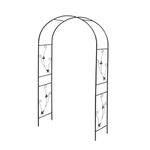 My Garden Metal Garden Arch Floral Design 2.3M Arbour Trellis Plant Support For Roses Climbing Plants Archway Garden Decoration