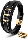 SERASAR Mens Bracelets 20cm Gold Gi