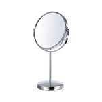 EASY2HOME Makeup Mirror Steel Double Sided Round Tabletop Vanity Mirror with Stand, One Side Magnifying,Diameter 6 inch, Silver