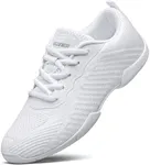 TUOTOM White Cheer Shoes for Girls Youth Cheer Competition Dance Sneakers Breathable Athletic Training Tennis 4 Big Kid
